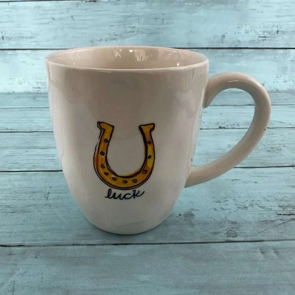 Pier 1 Imports Horseshow Luck Coffee Mug